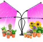 INF Augalų lempa / augalų ap&scaron;vietimas su 4 lanksčiais LED fluorescenciniais vamzdeliais 1 pakuotė WELLNGS