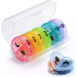 Didelės talpos savaitinė tablečių dėžutė, balta