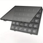 Mėnesinė tablečių dėžutė su 30 skyrių, juoda
