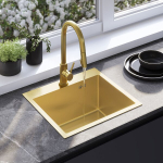 Kriauklė Rea Leo 50 Brush Gold