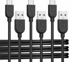 Cable Matters 3 lanksčių usb a&ndash;usb c kabelių rinkinys, trumpas, 0,3 m, skirtas greitam įkrovimui su 3a (usb&ndash;usb c įkrovimo kabelis) juodos spalvos, suderinamas su iphone 15/15 pro/15 plus, ipad pro, samsung galaxy