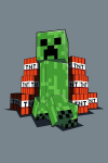 Minecraft Creeper vaiki&scaron;kas flisinis pledas 100 x 150 cm