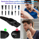 15 V įkroviklis Philips skustuvui, Hq8505 maitinimo laidas, skirtas 3000, 5000, 7000, 9000 serijos barzdos trimeriams S3233, S3333, S1332, Bt5502, Bt9810, Mg7790 Mg7750 elektriniam skustuvui Aquatouch Power