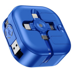 Asicen i&scaron;traukiamas universalus usb kabelis [4.5a 1.2m] 4-in-1 greito įkrovimo kabelis, universalus kabelis su ip/type c/micro usb, skirtas iphone 16/15/14/13/samsung galaxy/pixel/sony/lg/htc/plan&scaron;etiniams kompiuteriams