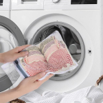 Jieyao skalbinių mai&scaron;eliai skalbimo ma&scaron;inai, 4 vnt., tinklelio mai&scaron;eliai su užtrauktuku