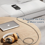 Siwket 3.5 mm aux kabelis, 1 m, ilgas audio kabelis, nailoninis jack į jack kabelis, stereo audio kabelis i&scaron;maniesiems telefonams, iphone/ipod, plan&scaron;etiniam kompiuteriui, automobiliui, mobiliajam telefonui, pc, mp3/mp4 grotuvui, automobiliui, garsiak ...