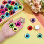 Ph pandahall 32 vienetų 30 mm stikliniai akių kabo&scaron;onai 8 spalvų gyvūnų amatų akys flatback kupolo kabo&scaron;onai plok&scaron;čios apvalios akys "pasidaryk pats" amatams amigurumi lėlių pliu&scaron;inių žaislų skulptūroms