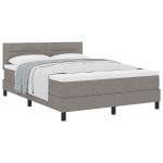 Box Spring Lova su Čiužiniu &Scaron;viesiai Pilko 140x200 cm Audinys