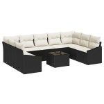 9 dalių sodo sofa su pagalvėlėmis ruda poli ratan