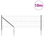 vidaXL Tvora su stulpais Pilka 0,6 x 10 m Plienas ir PVC