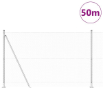 &scaron;e&scaron;iakampis aptvaras 1.5x50 m galvanizuotas plienas,aptvaro stulpai su pagrindo plok&scaron;telėmis 13 vnt &Oslash;32mm 83.5cm galvanizuotas plienas