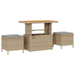 12 Dalių Sodo Sofa Rinkinys su Pagalvėmis Smėlio Poli Ratanas Akacija,2-vietė Sodo Sofa su Saugojimu ir Pagalvėmis Smėlio Poli Ratanas,3 Dalių Sodo Valgomojo Rinkinys su Pagalvėmis Smėlio Poli Ratanas Akacija