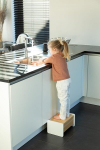 Childhome, 2 viename pakopų kėdutė, medinė pakopų kėdutė, vaiki&scaron;ka kėdutė, dėžė daiktams, neslystanti, auga kartu su vaiku, tvirta, 35 x 23 x 18, natūrali balta