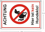 Facaii Achtung hier ist kein Hundeklo ženklas, pagamintas i&scaron; tvirto aliuminio, nėra &scaron;unų tualeto su Uv apsauga, 2 vnt.