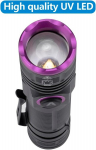 Alonefire Sv85 365nm Uv žibintuvėlis 5w ne&scaron;iojamas priartinamas Type C Usb įkraunamas juodos &scaron;viesos naminių gyvūnėlių &scaron;lapimo detektorius pinigų detektorius Uv dervai, žvejybai, skorpionams, gintarui, mineralams su baterija