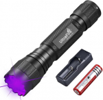 Ultrafire uv žibintuvėlis 395&ndash;405 nm juoda &scaron;viesa, 10 w vieno režimo uv led žibintuvėlis, maža ultravioletinė lempa dervai kietinti, skorpionų medžioklei, naminių gyvūnų dėmėms, 501uv-395 pro