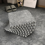 10/20 pilkų jungiamų putplasčio kiliminių plytelių, 30 x 30 cm pliu&scaron;inis dėlionės putplasčio grindų kilimėlis su kra&scaron;tu svetainei/miegamajam (10 vienetų, pilka)