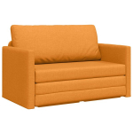 Sofa-lova 2-in-1 tamsiai geltona 124x71x78 cm medžiaga