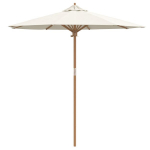 Sodo parasolis kreminės spalvos 217x230 cm bambuko