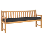 Paletės pagalvėlė suoliukui Juoda 180x40x8 cm Oxford audinys