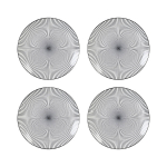 Rinkinys 4x NAVIA pietų lėk&scaron;tė juoda 27 cm HOMLA
