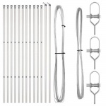 Aptvarų stulpai 13 vnt &Oslash;32 mm 190 cm Cinkuotas plienas
