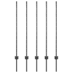 Tvoros Stulpai 10 vnt. U Formos Pilka 120 cm Plienas