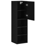LED televizoriaus spinta 2 vnt Juodasis ąžuolas 30,5x30x102 cm Inžinerinis medis