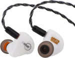 Linsoul Ziigaat x Fresh Reviews Arete ausinės į ausis, 1dd+4ba hibridinės ausinės Iem, laidinės žaidimų ausinės, studijinio monitoriaus derinimas, su nuimamu Iem laidu muzikantams audiofilams (baltos)