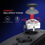 Gamesir G8 Plus bluetooth mobilusis žaidimų valdiklis, skirtas switch, ios, android ir plan&scaron;etiniams kompiuteriams, belaidis žaidimų pultelis su hall effect vairasvirtėmis / hall trigger, žaidimai minecraft, genshin impact, call of duty mobile