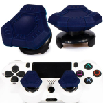 Playrealm fps nyk&scaron;čio valdiklio prailgintuvai ir tekstūruotos guminės silikoninės rankenų dangteliai, 2 rinkiniai, skirti ps5 dualsense ir ps4 valdikliams (ufo mėlyna)