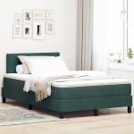Lovos su čiužiniu Box Spring Tamsiai žalia Mažas dvigulė Aksomas