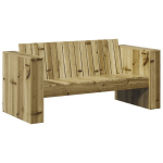 lauko sofa 2-vietė 134x60x62 cm apdorota pu&scaron;ies mediena