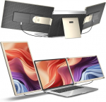 Siaviala ne&scaron;iojamojo kompiuterio ekrano plėtiklis, 15.6 colių ne&scaron;iojamas monitorius, Fhd 1080p itin plonas kelioninis monitorius su garsiakalbiais, trigubas ekrano i&scaron;plėtimas, suderinamas su 13-17.3 colių ne&scaron;iojamaisiais kompiuteriais