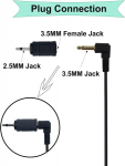 Sptsswet automobilinis radijo mikrofono 3,5 mm suderinamas su sony kenwood boss alpine jvc pioneer panasonic gps dvd radijo imtuvais su spaustuku, laisvų rankų įranga, 3 metrai, 3,5 mm lizdas į 2,5 mm ki&scaron;tuko adapterį