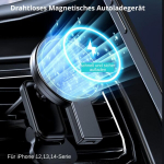 Magnetinis belaidis automobilinis įkroviklis, skirtas iphone 14/13/12 samaray magnetinis automobilinis įkroviklis, skirtas iphone 12-14 serijai 15w iphone 14/13/12 pro max įkroviklis 8 integruoti magnetai qc 3.0 adapteris įtrauktas!