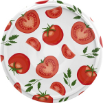 Tomato-patterned &Oslash;82/6 lids - 10 pcs