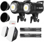Godox Sl-60w Led Vaizdo &Scaron;viestuvas su Softboxu ir Priedais (2 vnt.)
