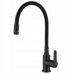 Invena Ksanti Inox juoda virtuvės mai&scaron;ytuvas, stovintis, vienos svirties