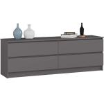 Komodoa Akord K160 4SZ CLP PK, 160x40x55 cm, pilka