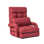 Costway sofa-lova Lazy sulankstoma sofa miegamoji kėdė, skirta namams ir biurui, raudona