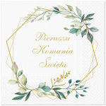 33x33 Pirmosios Komunijos dekoratyvinės stalo servetėlės popierinis audinys eko 20 vnt., 33x33 Pirmosios Komunijos dekoratyvinės stalo servetėlės popierinis audinys eko 20 vnt.