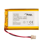 Li-Po LP674261 Akyga AKY0640 3,7 V / 2000 mAh PCM akumuliatorius Molex 2 kontaktų 50 mm jungtis