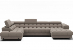 Sofa-lova Eltap Feraria, 202x358x93 cm, smėlio, De&scaron;ininė