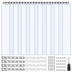 PVC juostinės durys 122 x 244 cm &scaron;aldytuvui