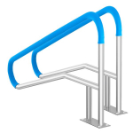 Nerūdijančio plieno turėklai 1395 x 810 mm baseinams