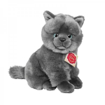 Pliu&scaron;inis žaislas - HERMANN TEDDY - Chartreux katė - 20 cm - Pilka - Skirta vaikams nuo 3 metų