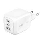 BOOSTCHARGE 70W 2C1A Sieninis Kroviklis su Keičiama Ki&scaron;tukų Galvute (UK, EU, US) Baltas