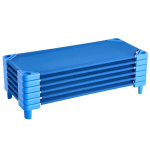 Sudedama vaikų lovelė Vevor QL130-6, 130x57 cm, mėlyna, 6 vnt.