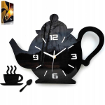 ModernClock sieninis laikrodis Virdulys 3D gyvenamajam kambariui valgomajam tylus